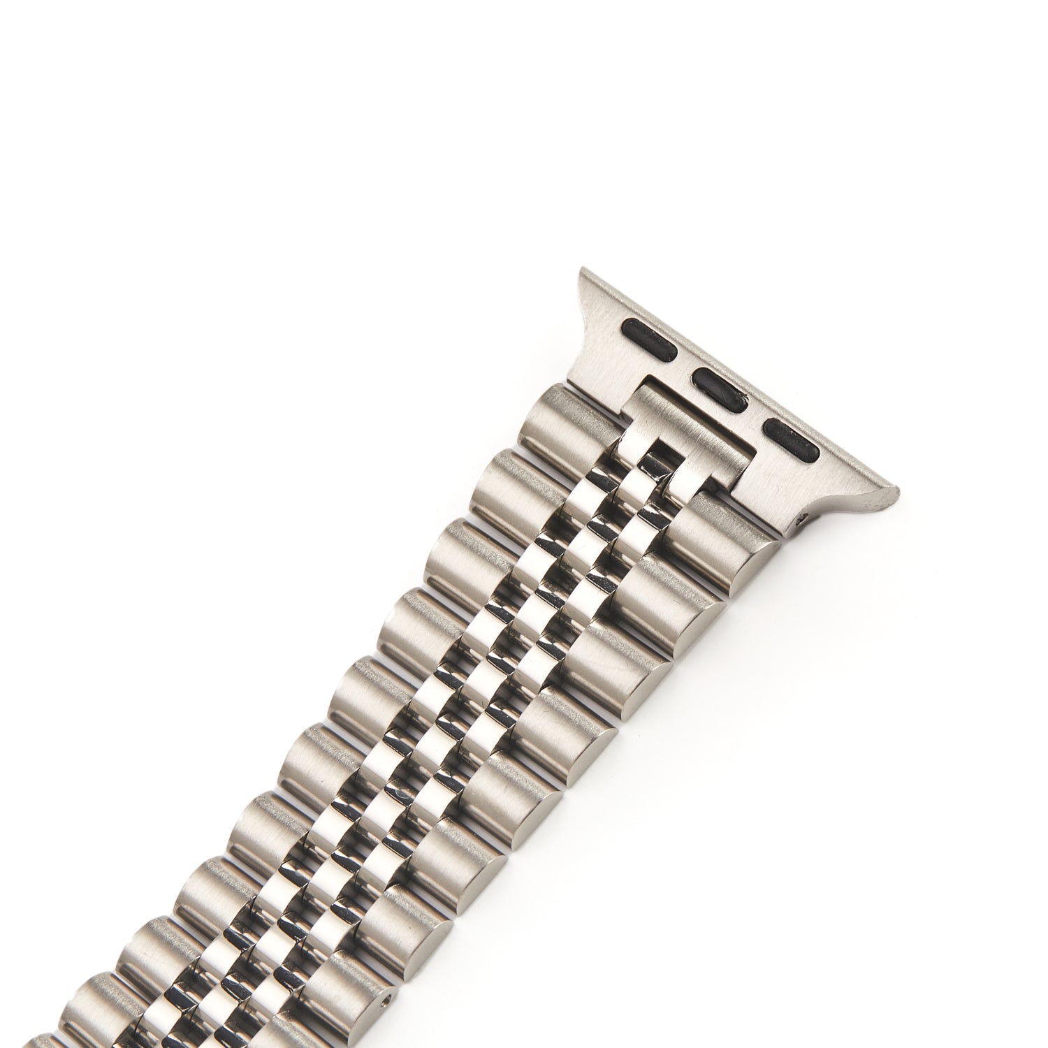 Stainless Steel Link Bracelet Band - The Perth in Silver Large - Compatible with Apple Watch Size 42mm to 45mm