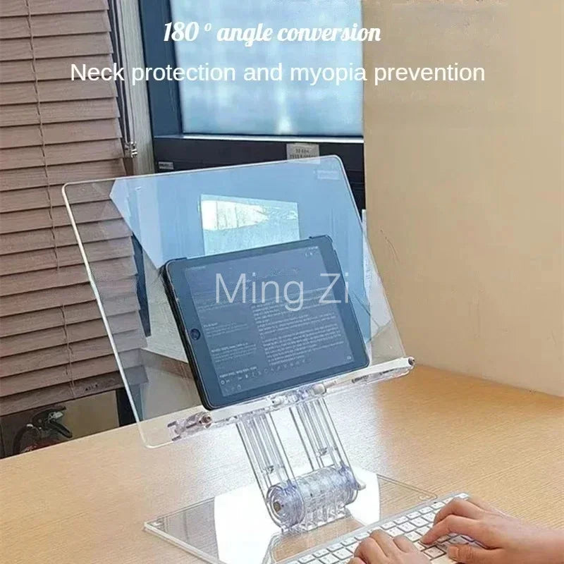 Luxury Lifted Acrylic Laptop Stand: 180° Rotatable, Ergonomic Design-3