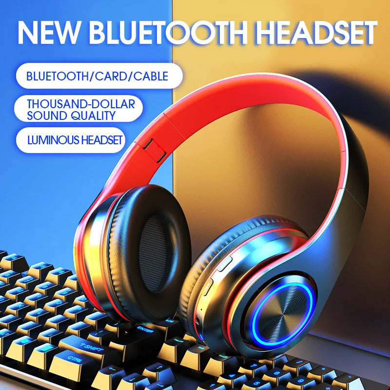 Wireless Bluetooth Headphone with Colorful Lights-1