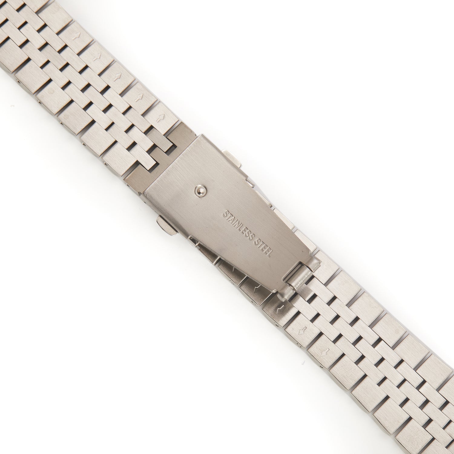 Stainless Steel Link Bracelet Band - The Perth in Silver Large - Compatible with Apple Watch Size 42mm to 45mm