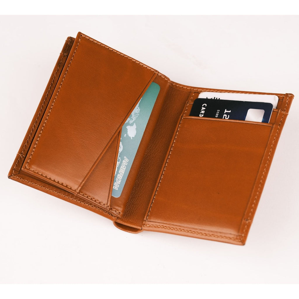 Glendo Apple AirTag Slot Leather Wallet, Handcrafted, Unisex-2